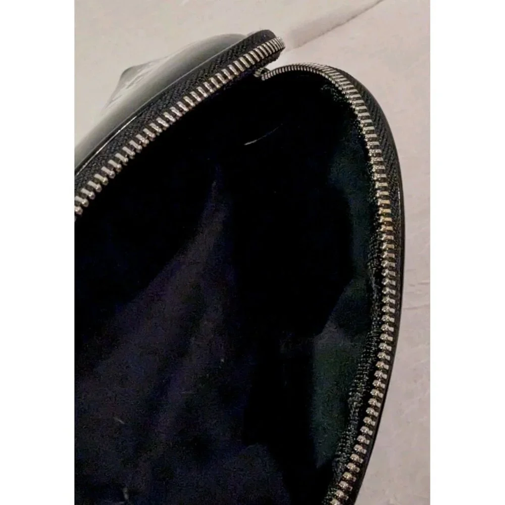 Dolls Kill Logo Bag Cosmetics Toiletry Pouch Makeup Travel Glossy Black Goth